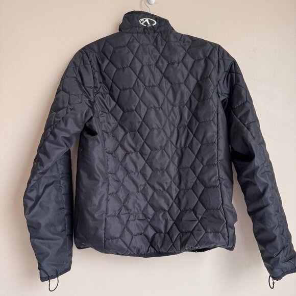 MARKER Women's Quilted Full Zip Jacket Black Front Pockets Insulated Waterproof - Picture 6 of 12